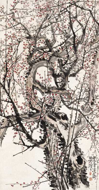 凌文渊 甲子（1924）年作 梅花 立轴